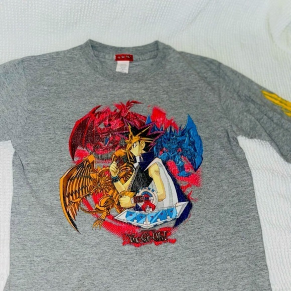 VTG Y2K Yugioh The Movie 1996 Long Sleeve T Shirt Youth sz Small